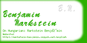 benjamin markstein business card